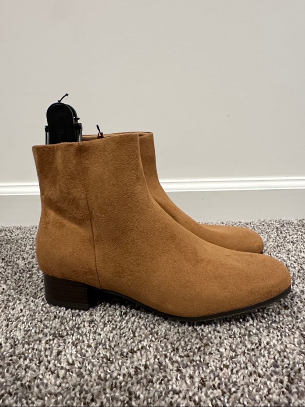 Women's Suede Tan Ankle Boots